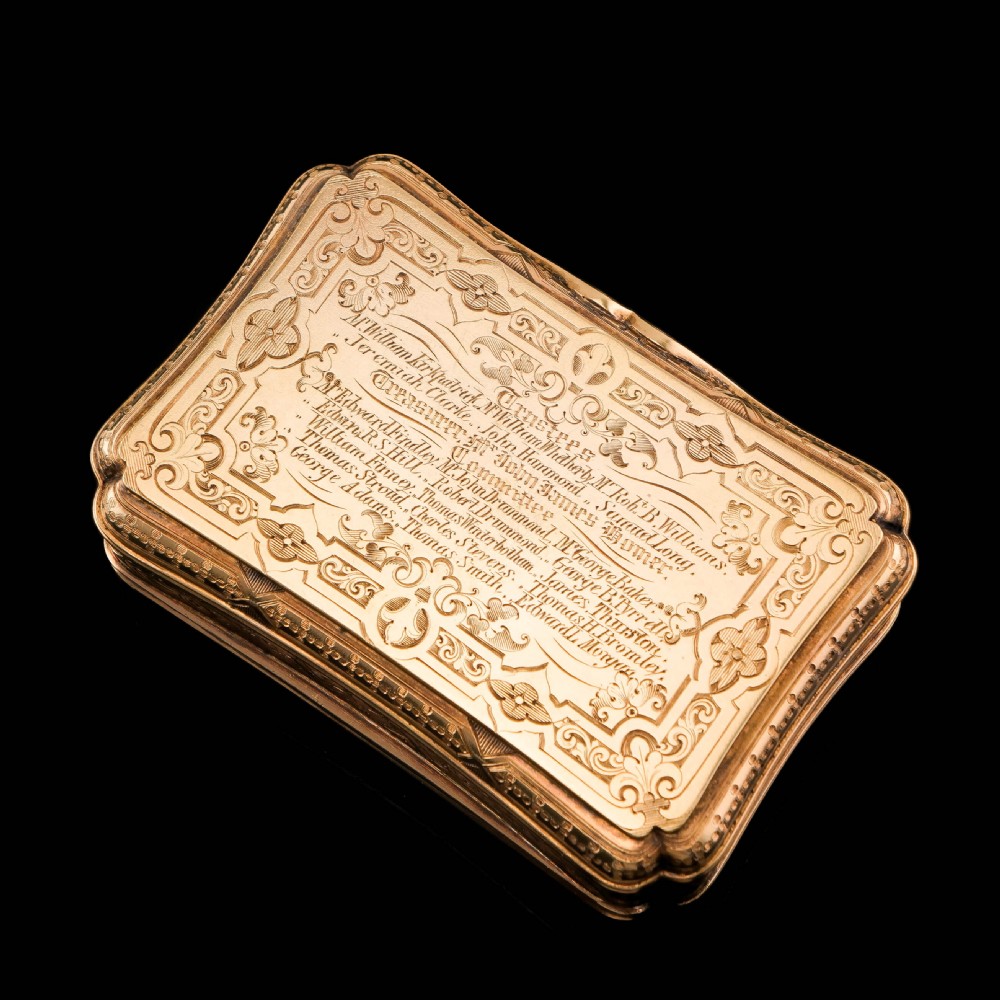 Antique Solid Silver Victorian Gilt Table Snuff Box with Original Fitted Box - Charles Rawlings & William Summers 1854 View XVIII
