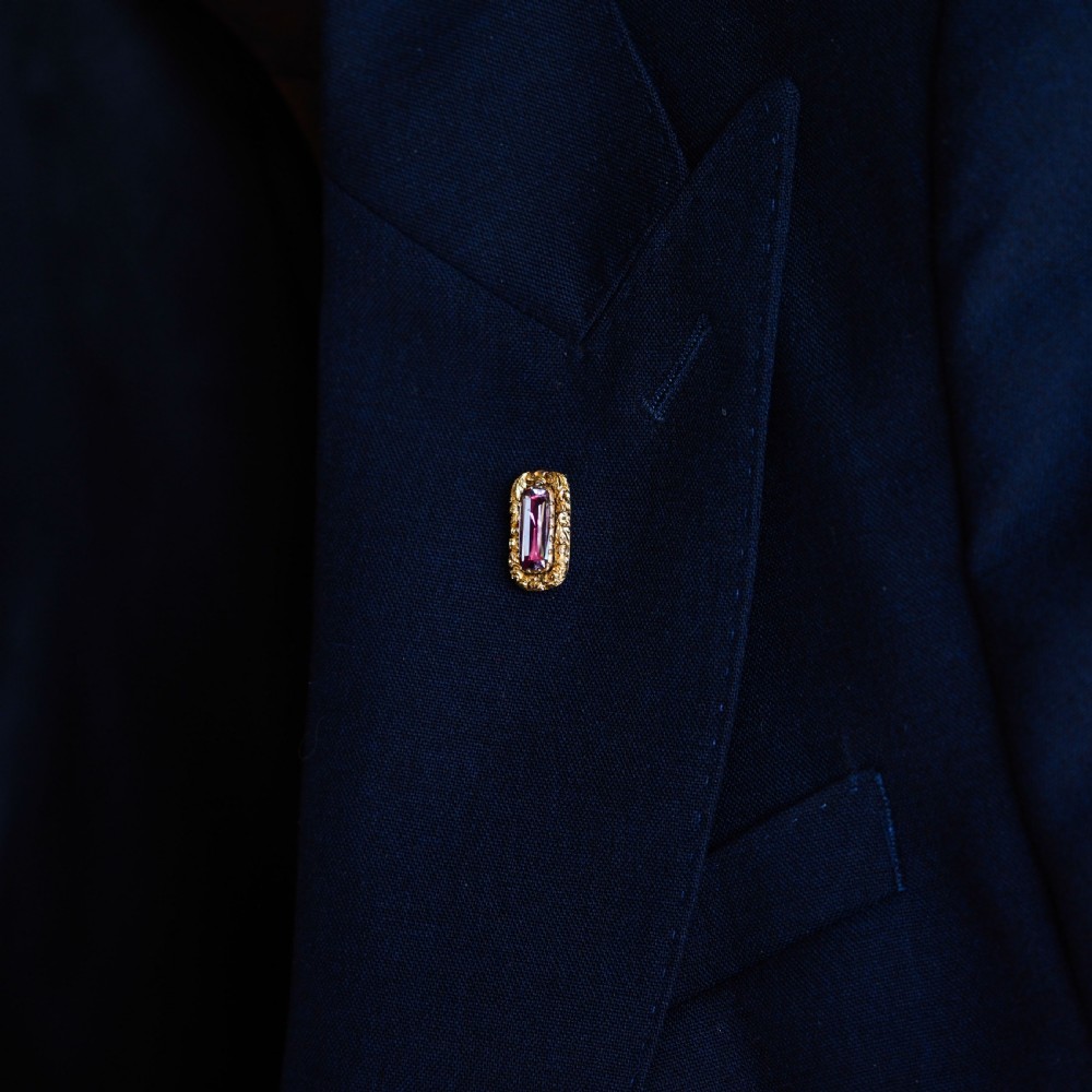 Antique Georgian 15ct Gold Amethyst Stick Pin/Tie Pin/Brooch - c.1810 View XII