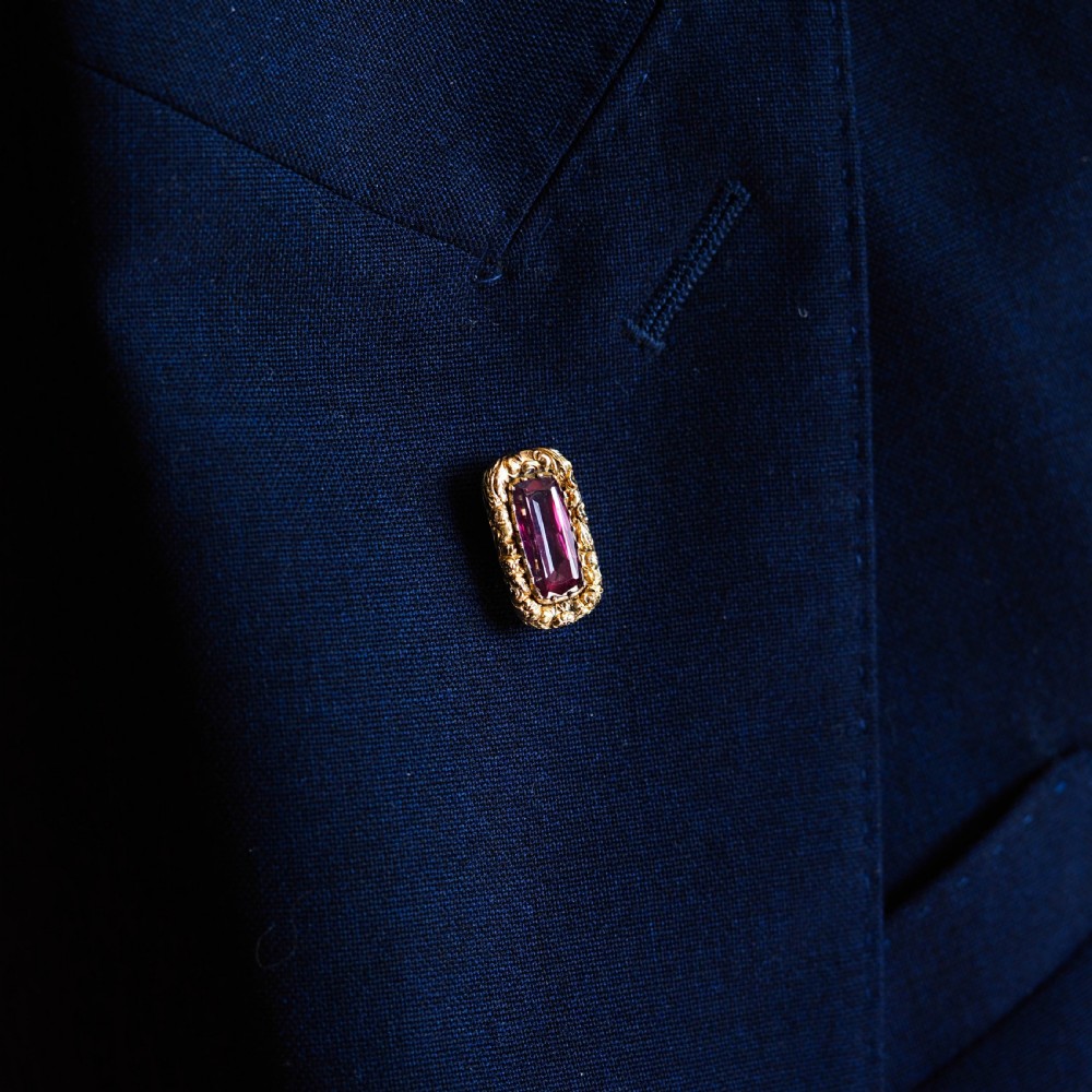 Antique Georgian 15ct Gold Amethyst Stick Pin/Tie Pin/Brooch - c.1810 View XIII