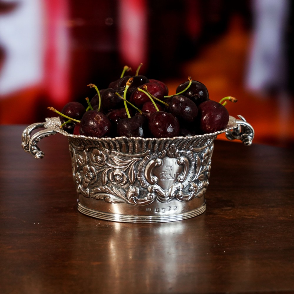 Antique Georgian Solid Silver Irish Bowl with Gorgeous Irish Chasing - Robert W Smith 1832 View VI