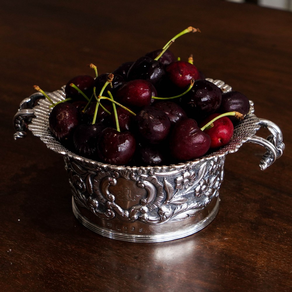 Antique Georgian Solid Silver Irish Bowl with Gorgeous Irish Chasing - Robert W Smith 1832 View VII