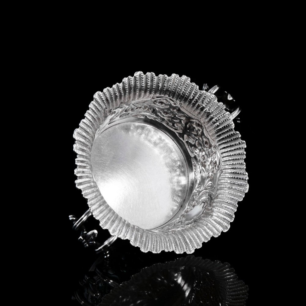 Antique Georgian Solid Silver Irish Bowl with Gorgeous Irish Chasing - Robert W Smith 1832 View XIII