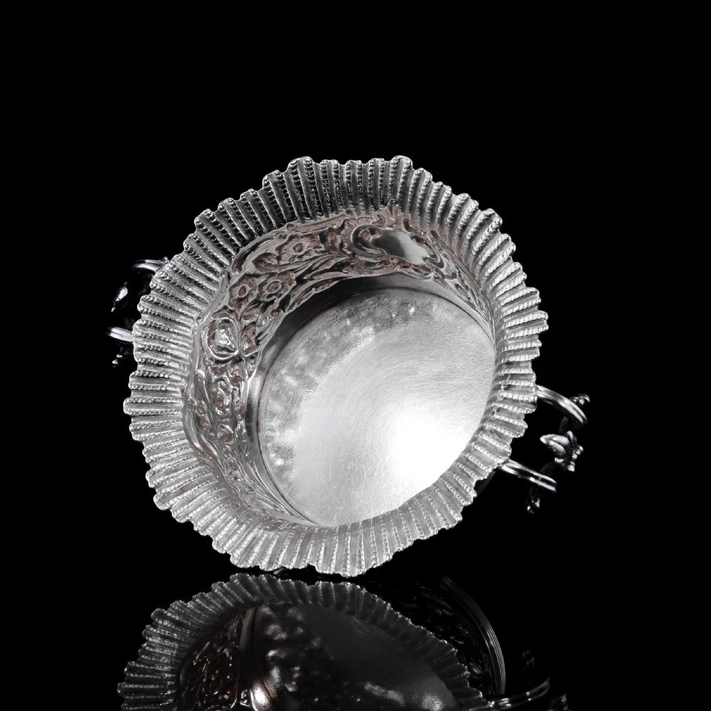 Antique Georgian Solid Silver Irish Bowl with Gorgeous Irish Chasing - Robert W Smith 1832 View XIV