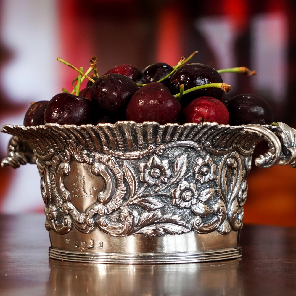 Antique Georgian Solid Silver Irish Bowl with Gorgeous Irish Chasing - Robert W Smith 1832 View XXIV