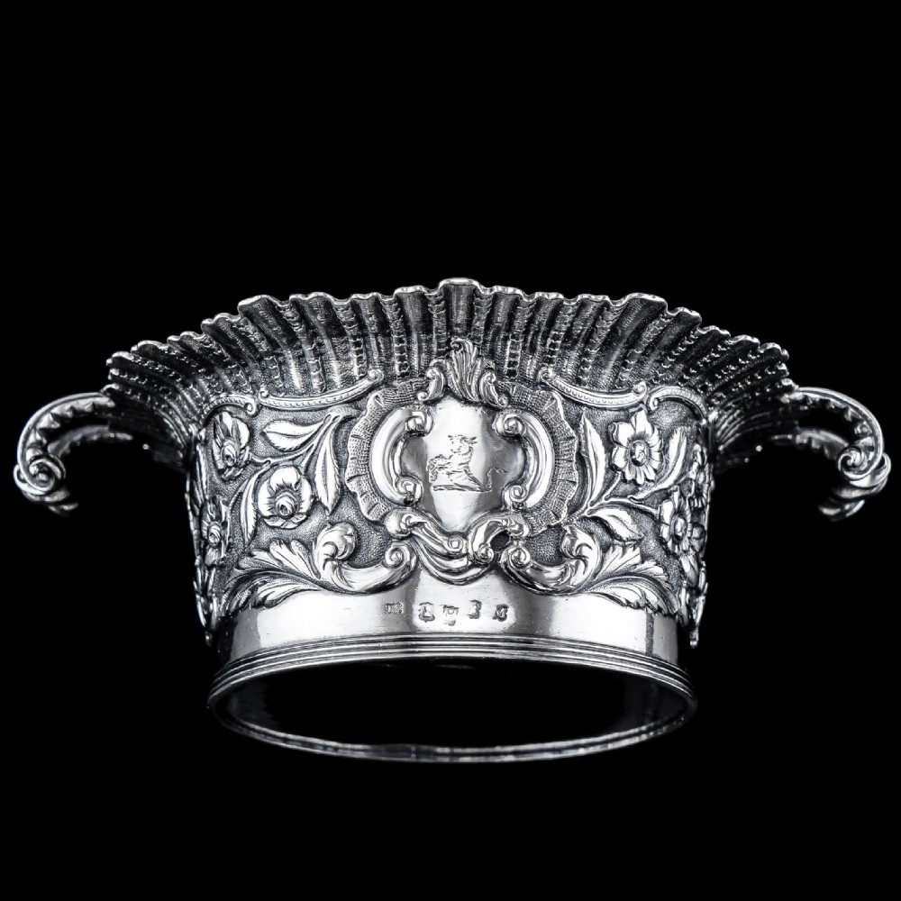 Antique Georgian Solid Silver Irish Bowl with Gorgeous Irish Chasing - Robert W Smith 1832