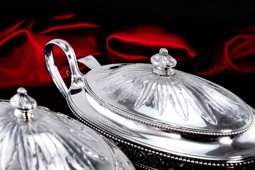 Antique Georgian Sterling Silver Tureens - Neoclassical 1782 View XVII