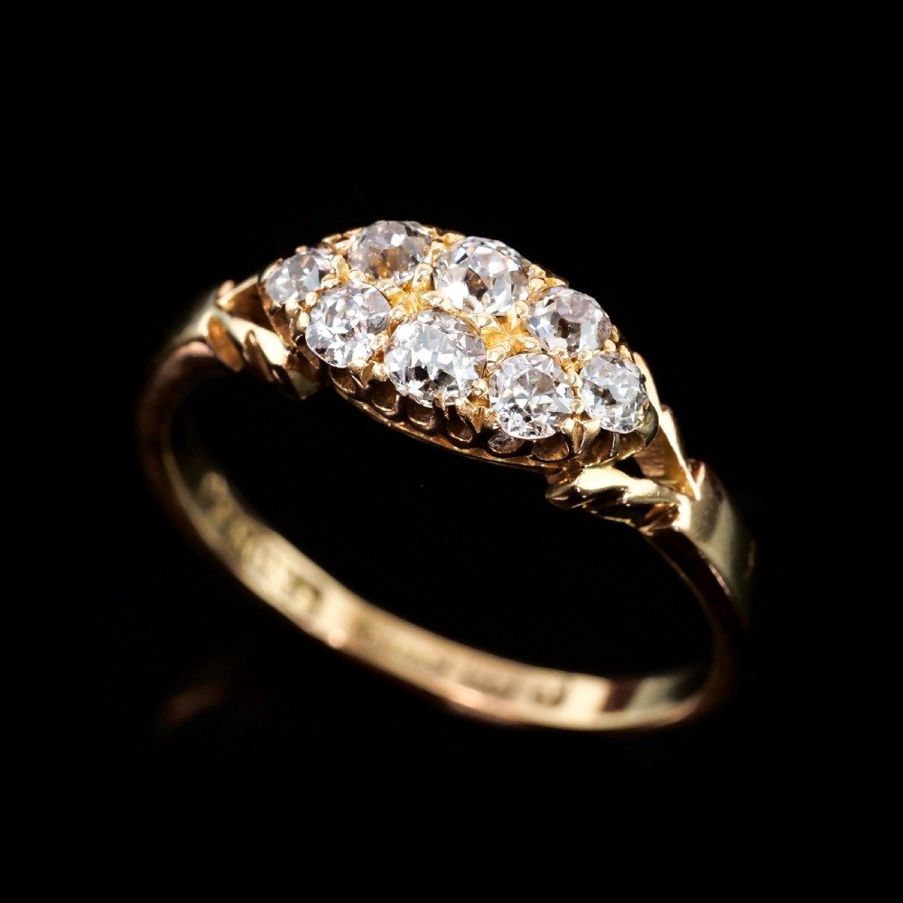 Antique Diamond Ring 18ct Gold - Birmingham 1897 View III