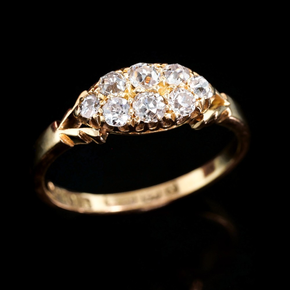 Antique Diamond Ring 18ct Gold - Birmingham 1897 View IV