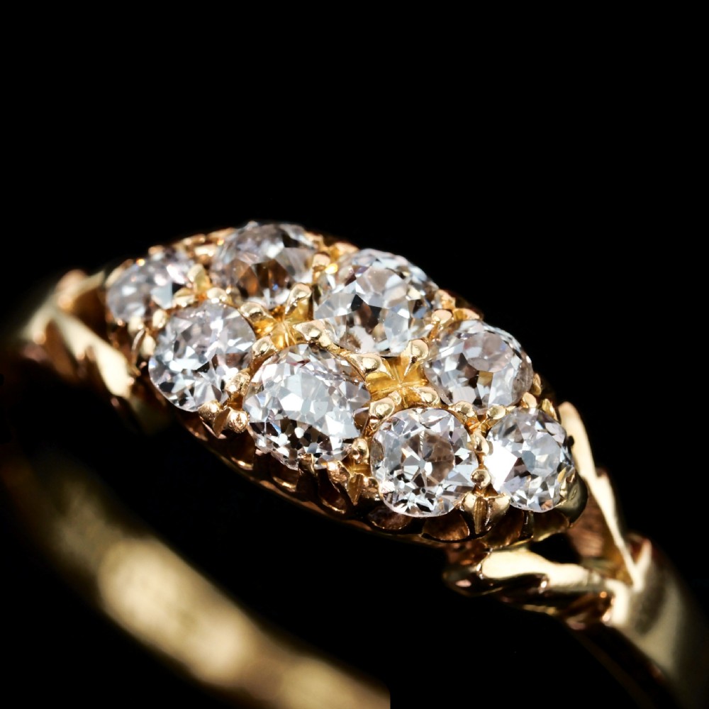 Antique Diamond Ring 18ct Gold - Birmingham 1897 View X