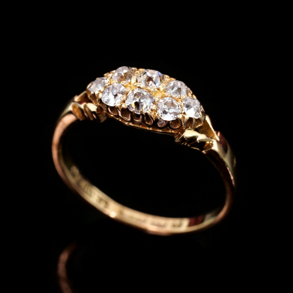 Antique Diamond Ring 18ct Gold - Birmingham 1897 View XI