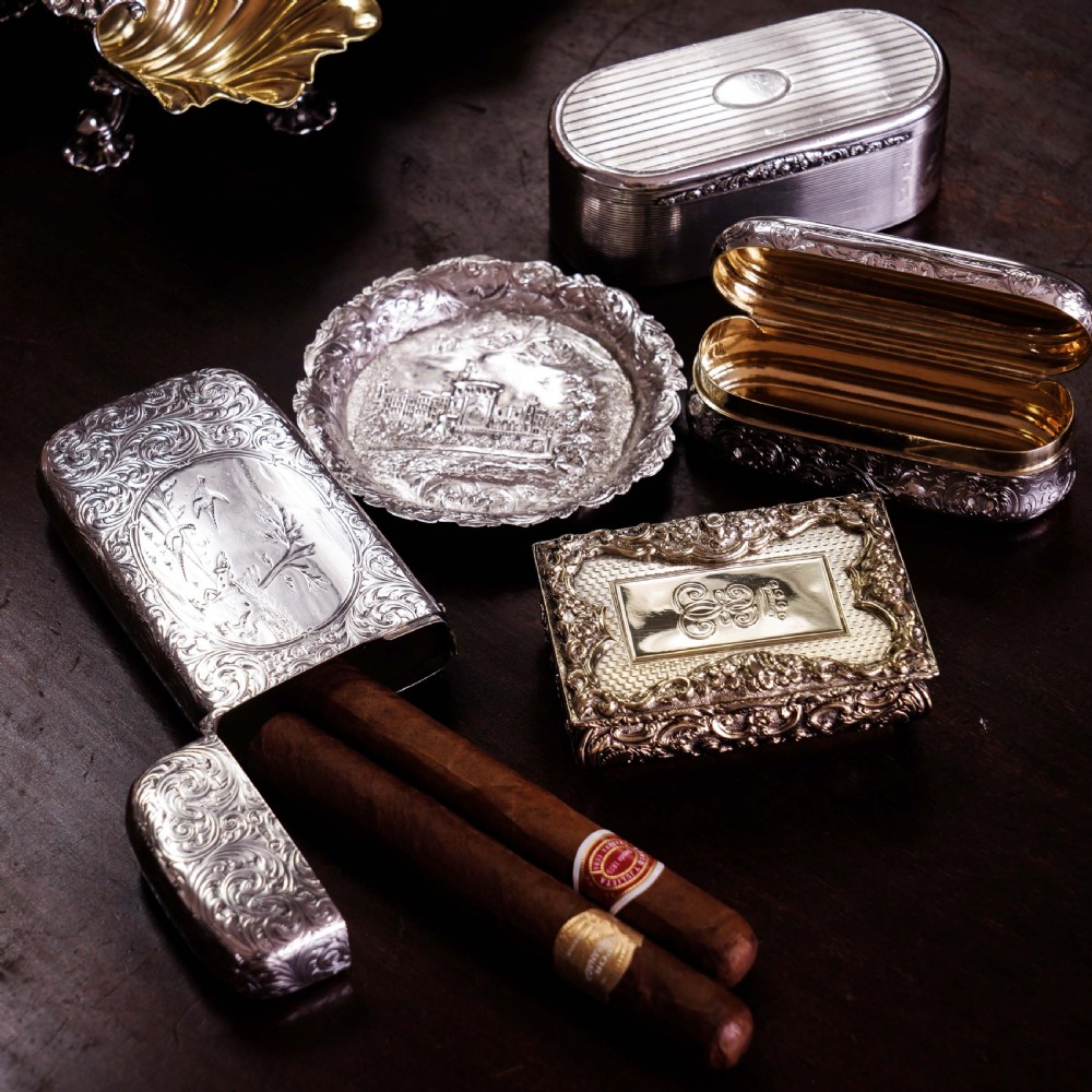 Antique Silver Gilt Table Snuff Box - Yapp & Woodward 1847 View IV