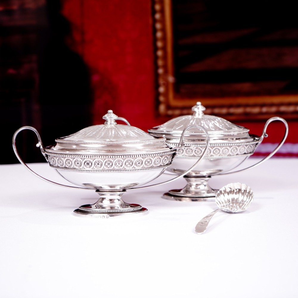 Antique Georgian Sterling Silver Tureens - Neoclassical 1782