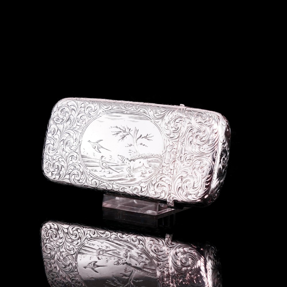 Antique Victorian Solid Silver Cigar Cheroot Case - Nathaniel Mills 1853 View II