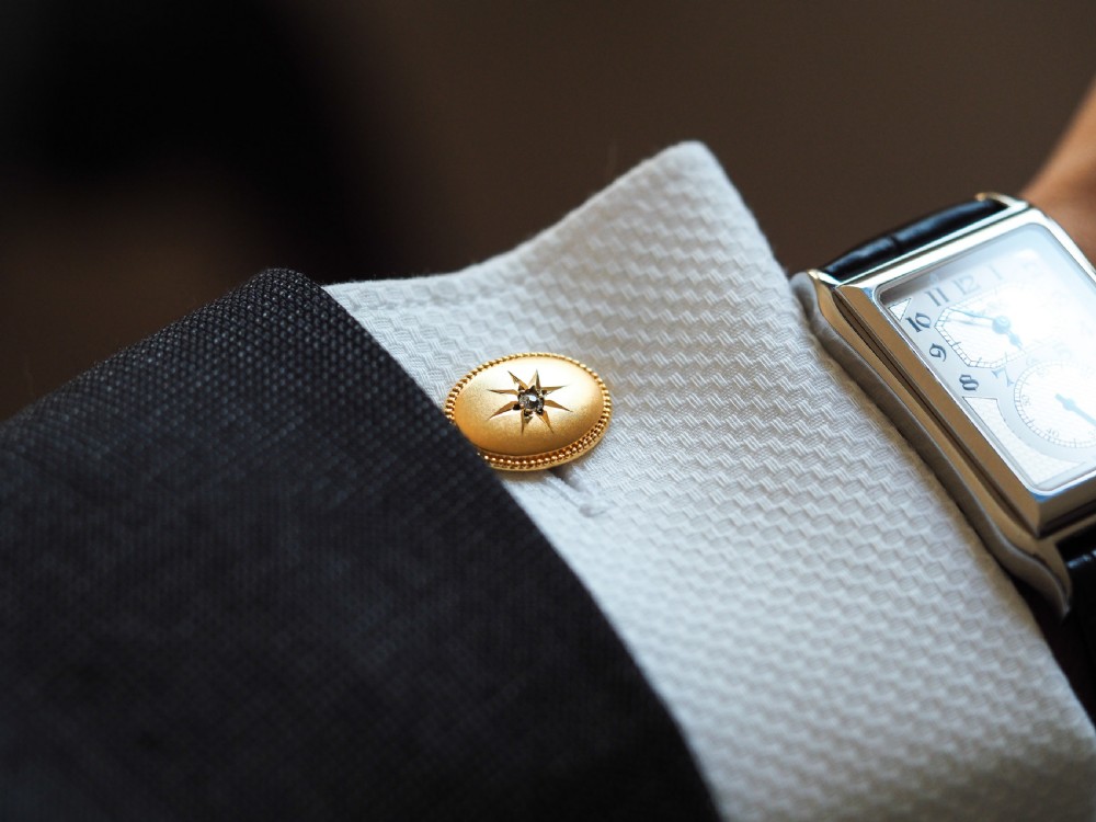 Antique Victorian Diamond & 14ct Gold Star Cufflinks - c.1880 View IX