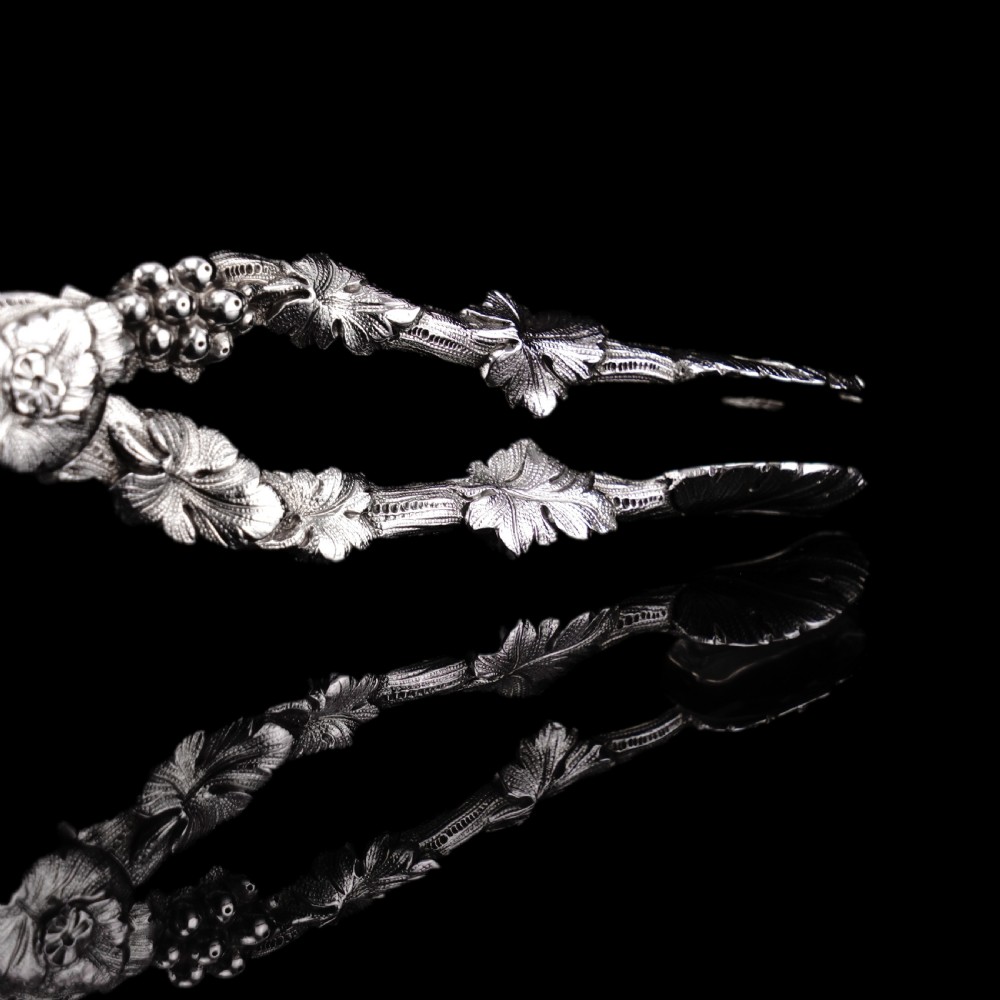 An Immaculate Georgian Solid Silver Sugar Tongs/Tea Tongs Naturalistic Style - 1836 View VIII