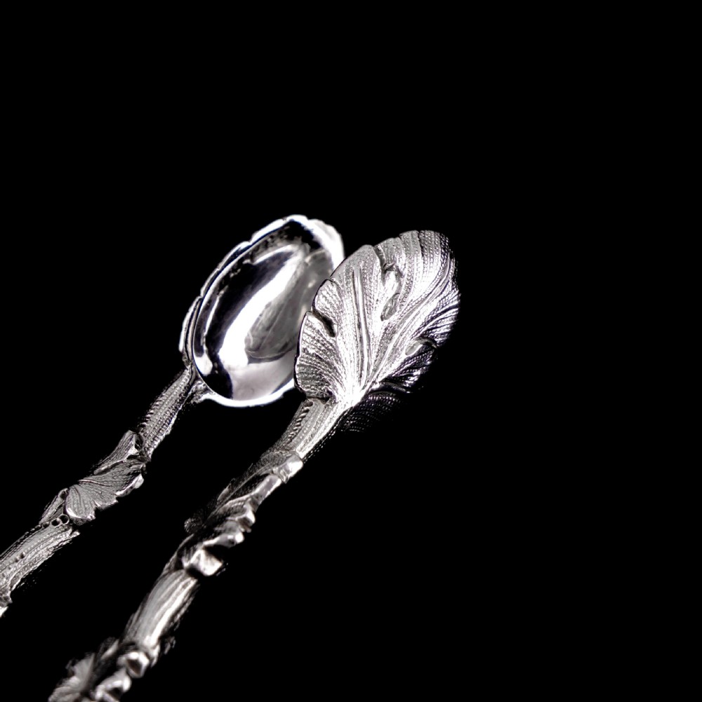 An Immaculate Georgian Solid Silver Sugar Tongs/Tea Tongs Naturalistic Style - 1836 View XI