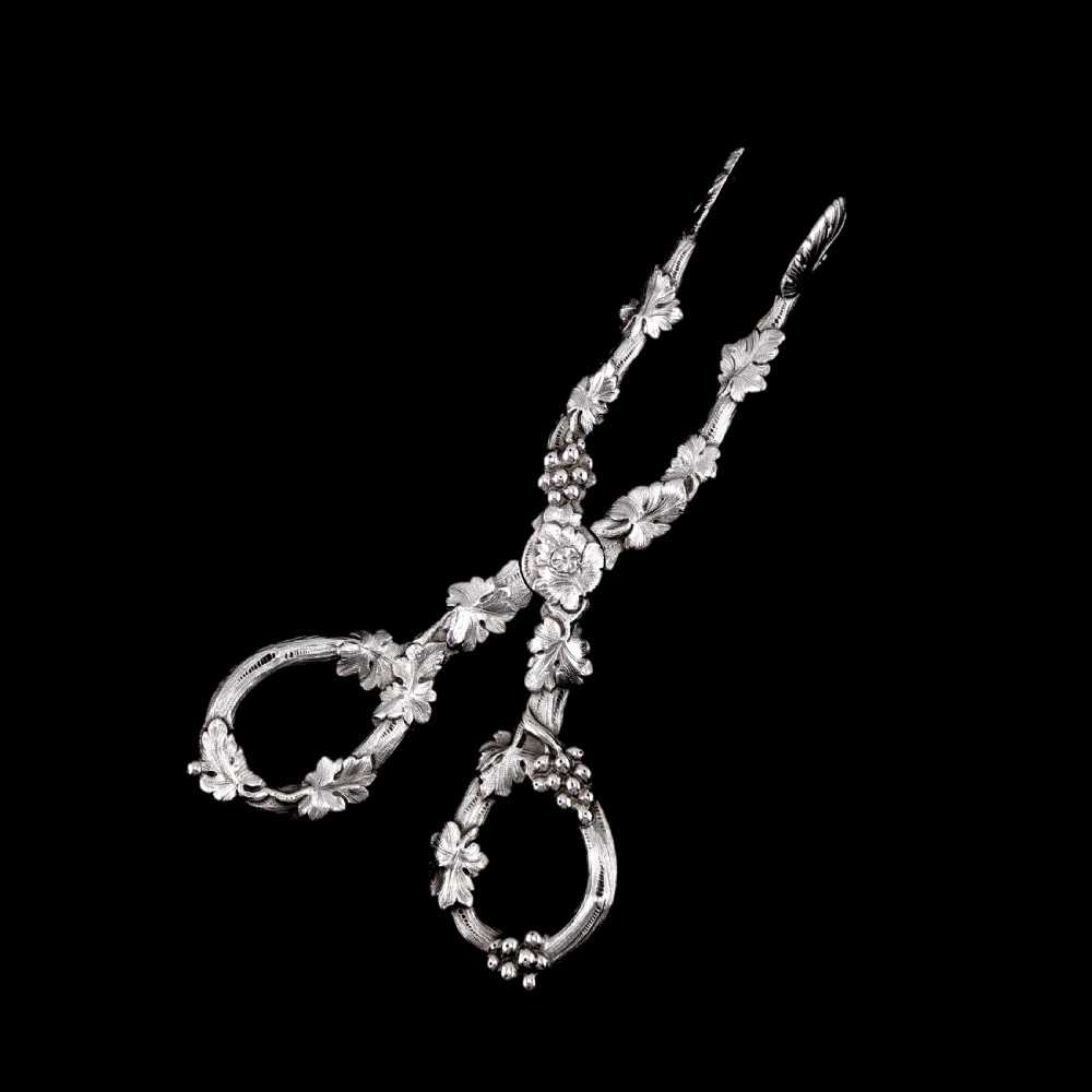 An Immaculate Georgian Solid Silver Sugar Tongs/Tea Tongs Naturalistic Style - 1836 View XVI
