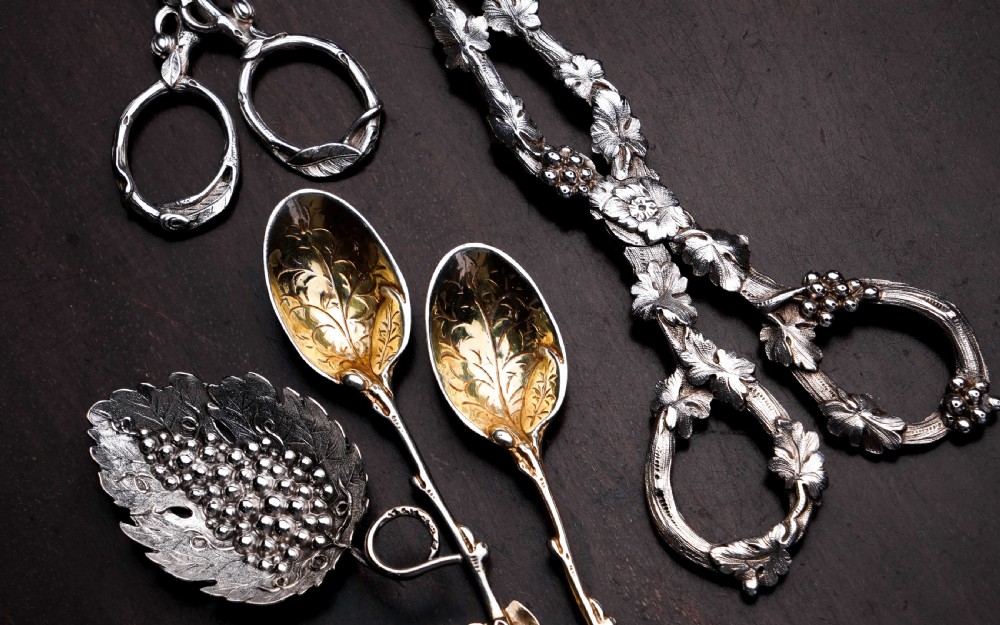 An Immaculate Georgian Solid Silver Sugar Tongs/Tea Tongs Naturalistic Style - 1836 View XX