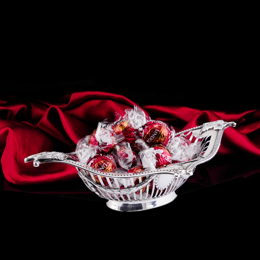 Antique Victorian Solid Silver Bowl/Basket in Neoclassical Style - William Hutton & Sons 1899 View VI