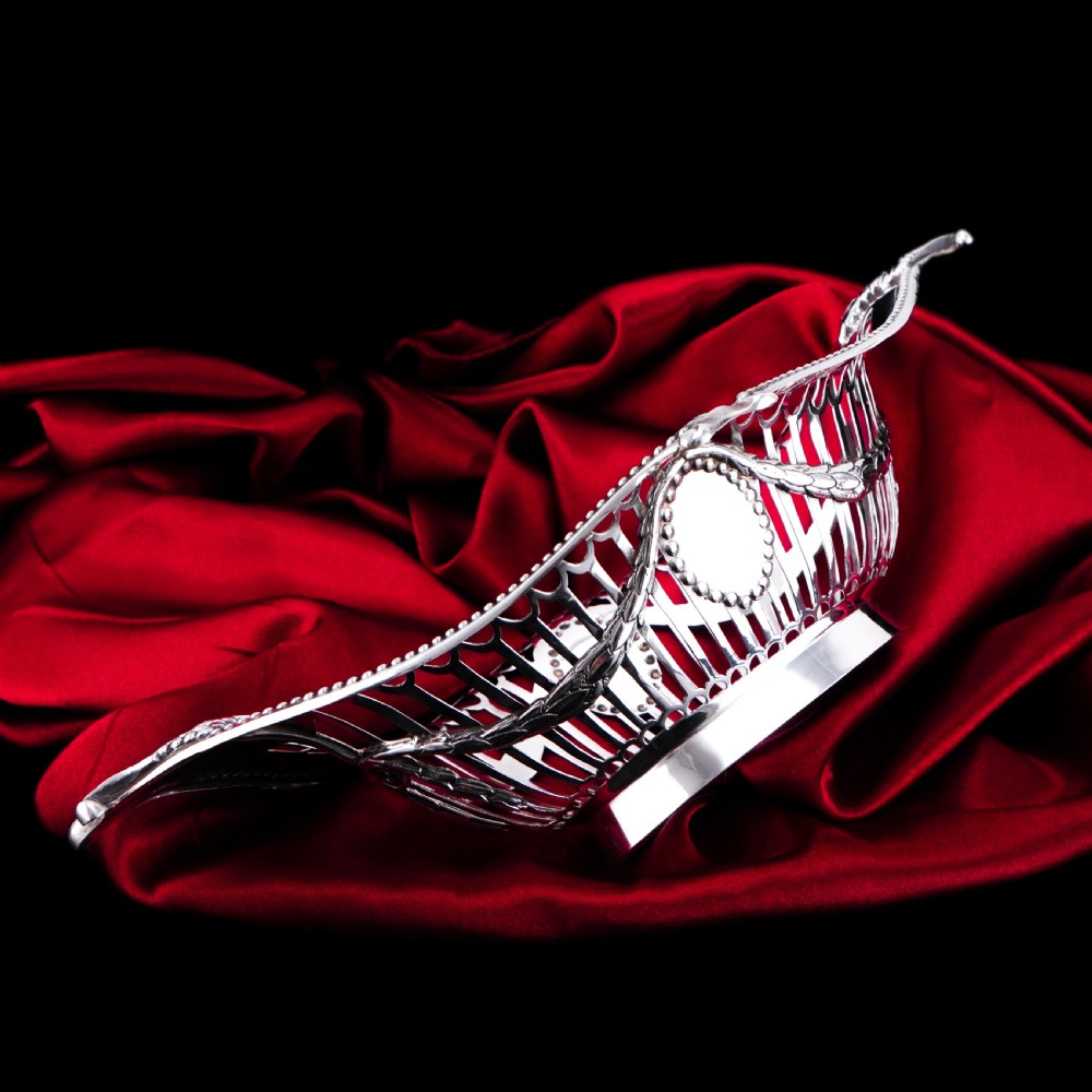 Antique Victorian Solid Silver Bowl/Basket in Neoclassical Style - William Hutton & Sons 1899 View XI