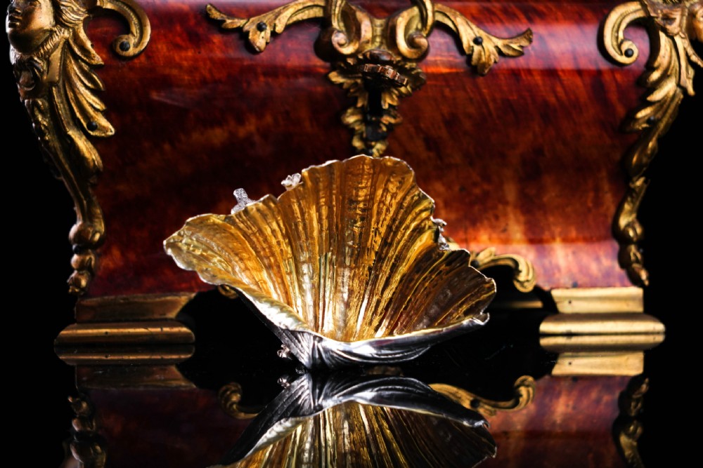  Antique Victorian Solid Silver Salt/Butter Dish, Cast Shell Giant Clam Design - Stephen Smith 1876 View II