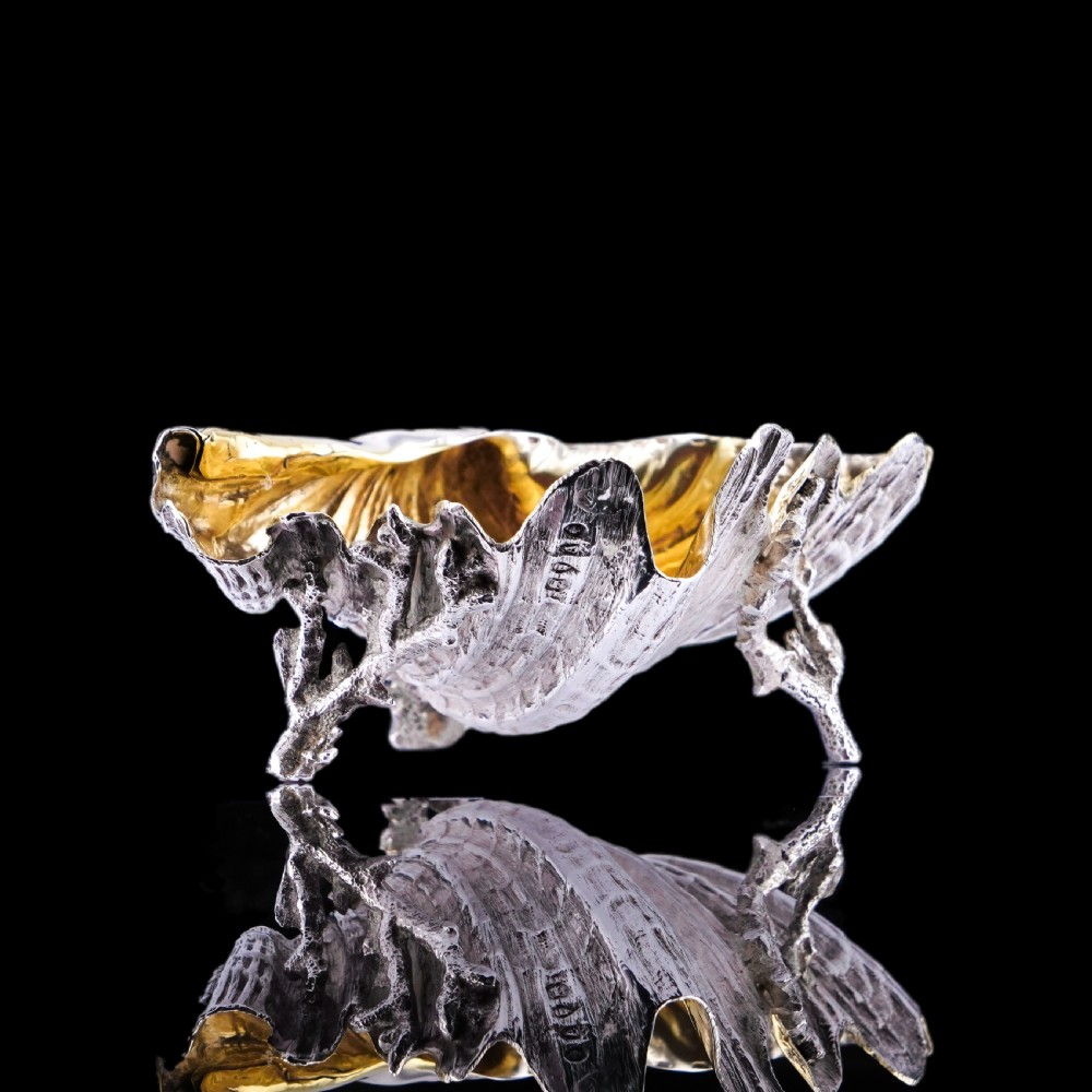  Antique Victorian Solid Silver Salt/Butter Dish, Cast Shell Giant Clam Design - Stephen Smith 1876 View XVII