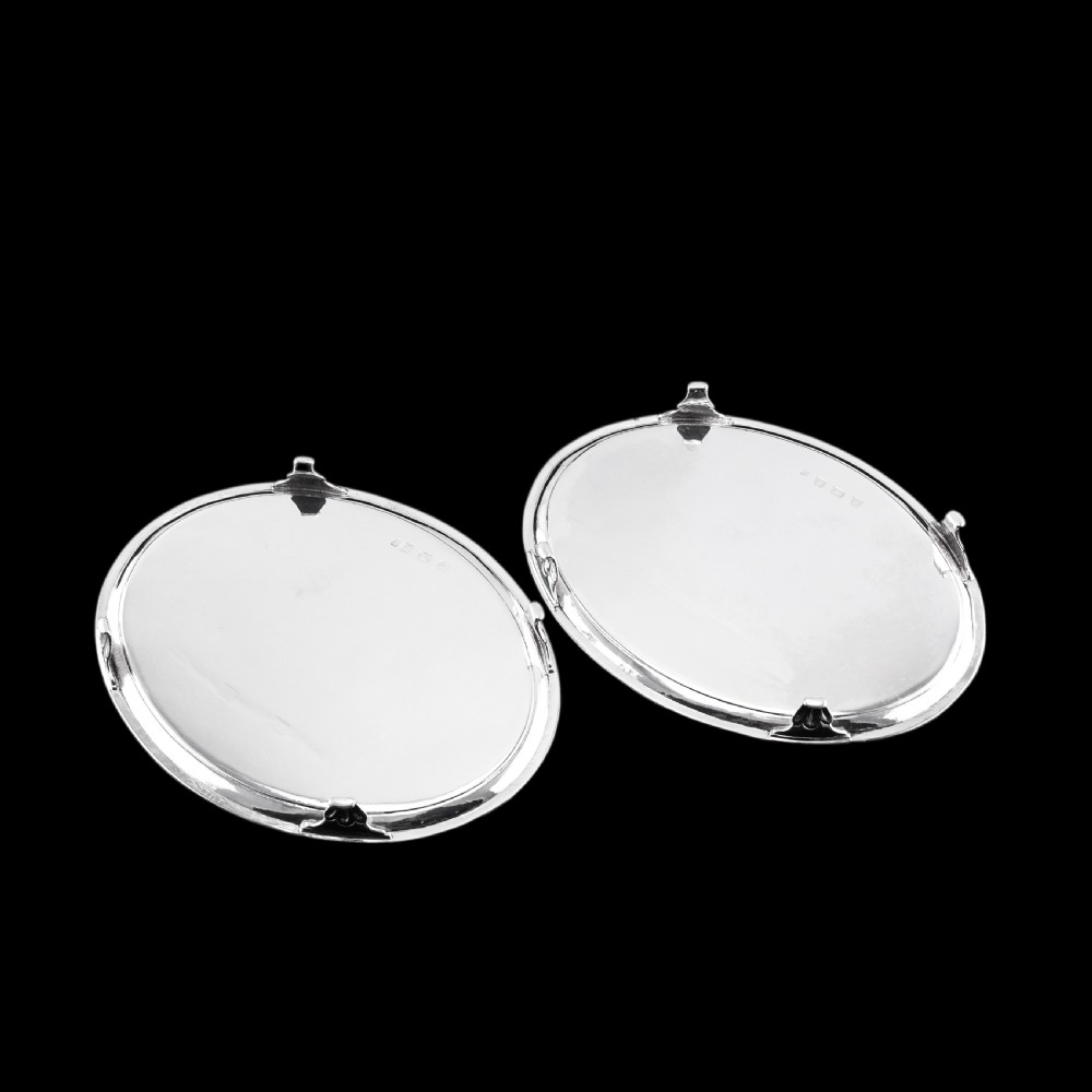 Antique Georgian Solid Sterling Silver Salver Pair in Neoclassical Design - London 1781 View XIII
