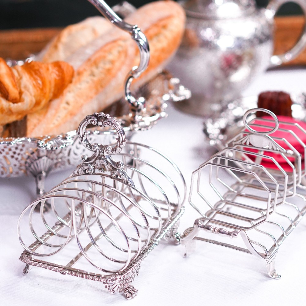 Antique Georgian Solid Sterling Silver Toast Rack Regency Style - London 1827 View VI