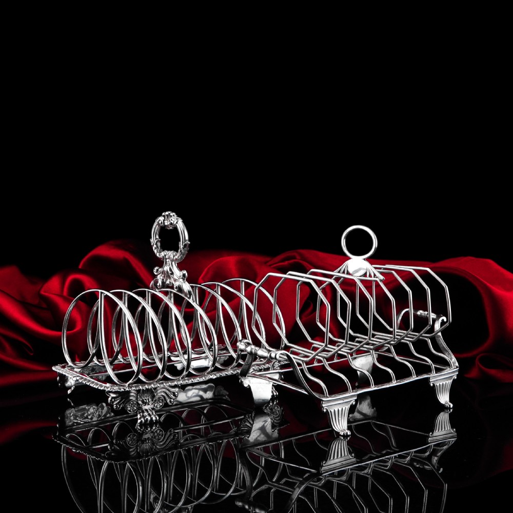 Antique Georgian Solid Sterling Silver Toast Rack Regency Style - London 1827 View VIII