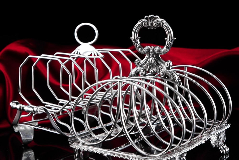 Antique Georgian Solid Sterling Silver Toast Rack Regency Style - London 1827 View IX