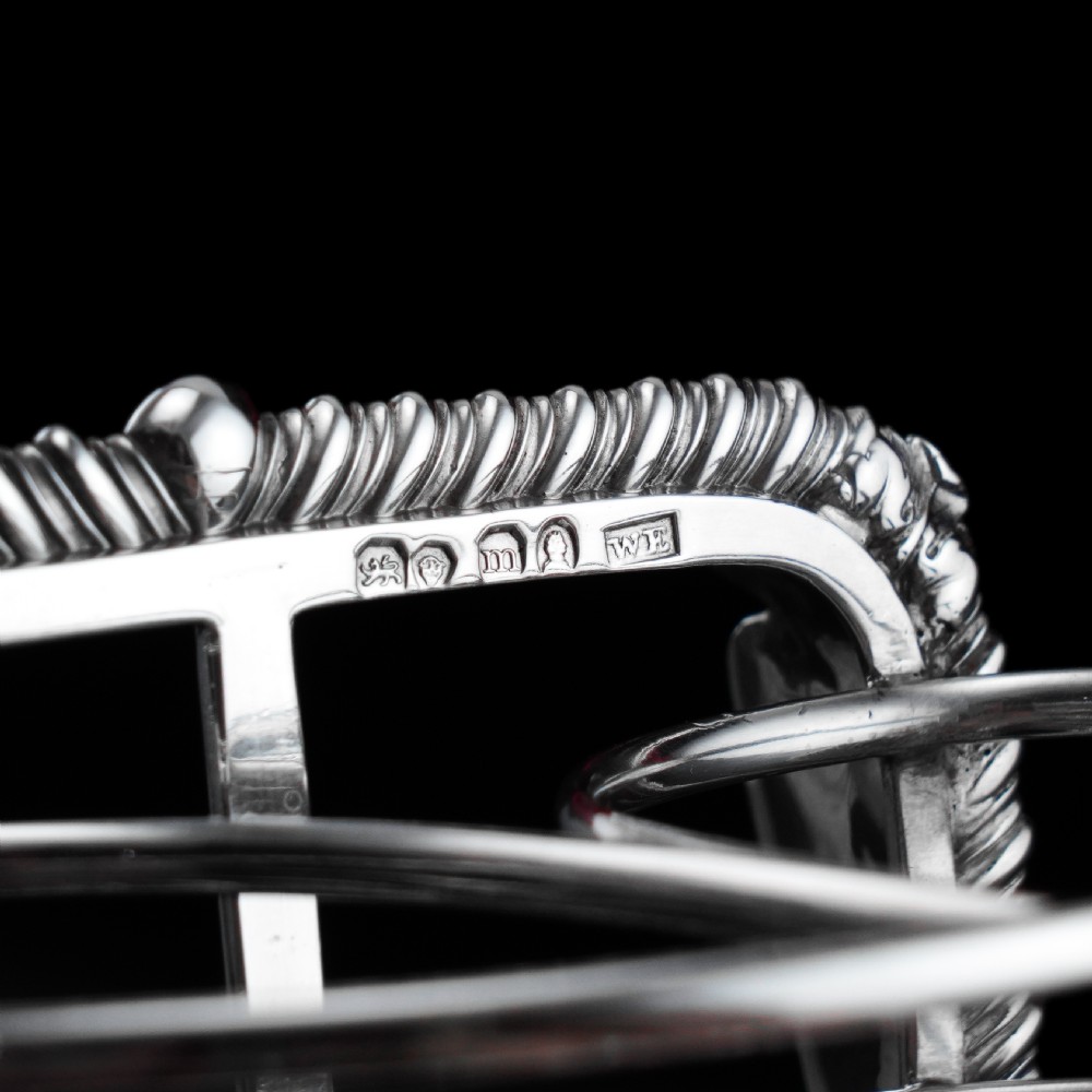 Antique Georgian Solid Sterling Silver Toast Rack Regency Style - London 1827 View XIII