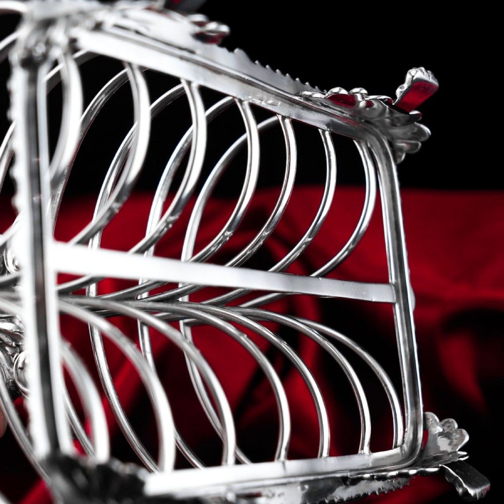 Antique Georgian Solid Sterling Silver Toast Rack Regency Style - London 1827 View XV
