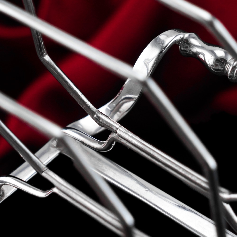 Antique Georgian Solid Silver Toast Rack in Neoclassical Design - Rebecca Emes & Edward Barnard 1809 View VIII