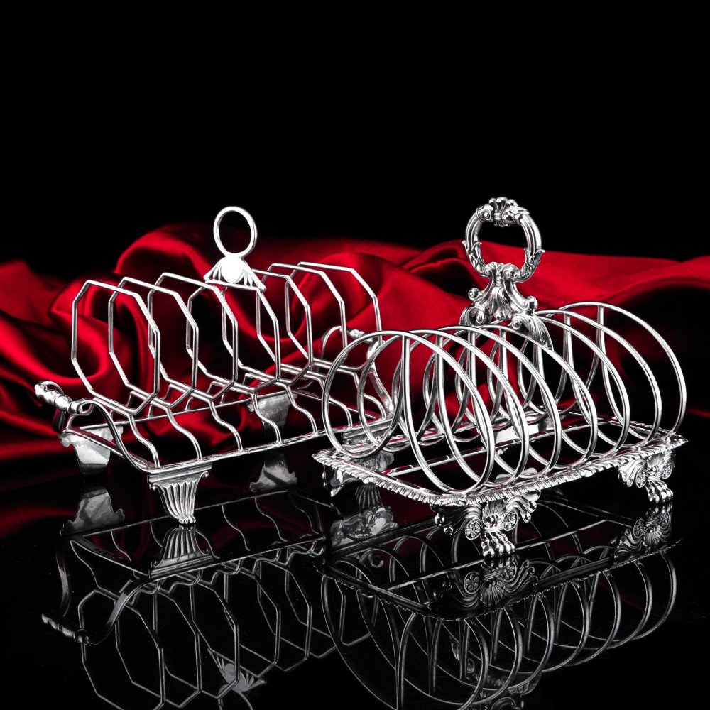 Antique Georgian Solid Silver Toast Rack in Neoclassical Design - Rebecca Emes & Edward Barnard 1809 View XVII