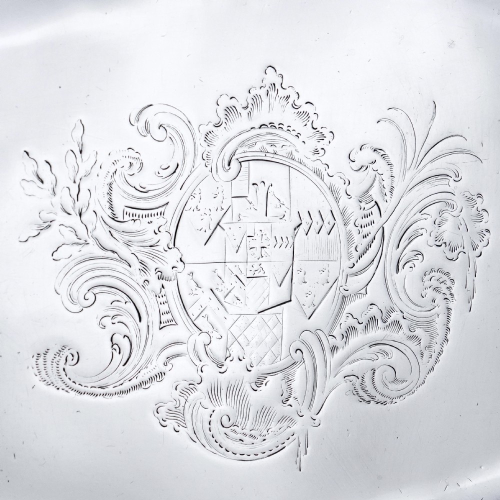 Antique Georgian Solid Silver Basket Bowl Rococo Revival Shell & Pierced Design - Robert Garrard 1804 View XXV