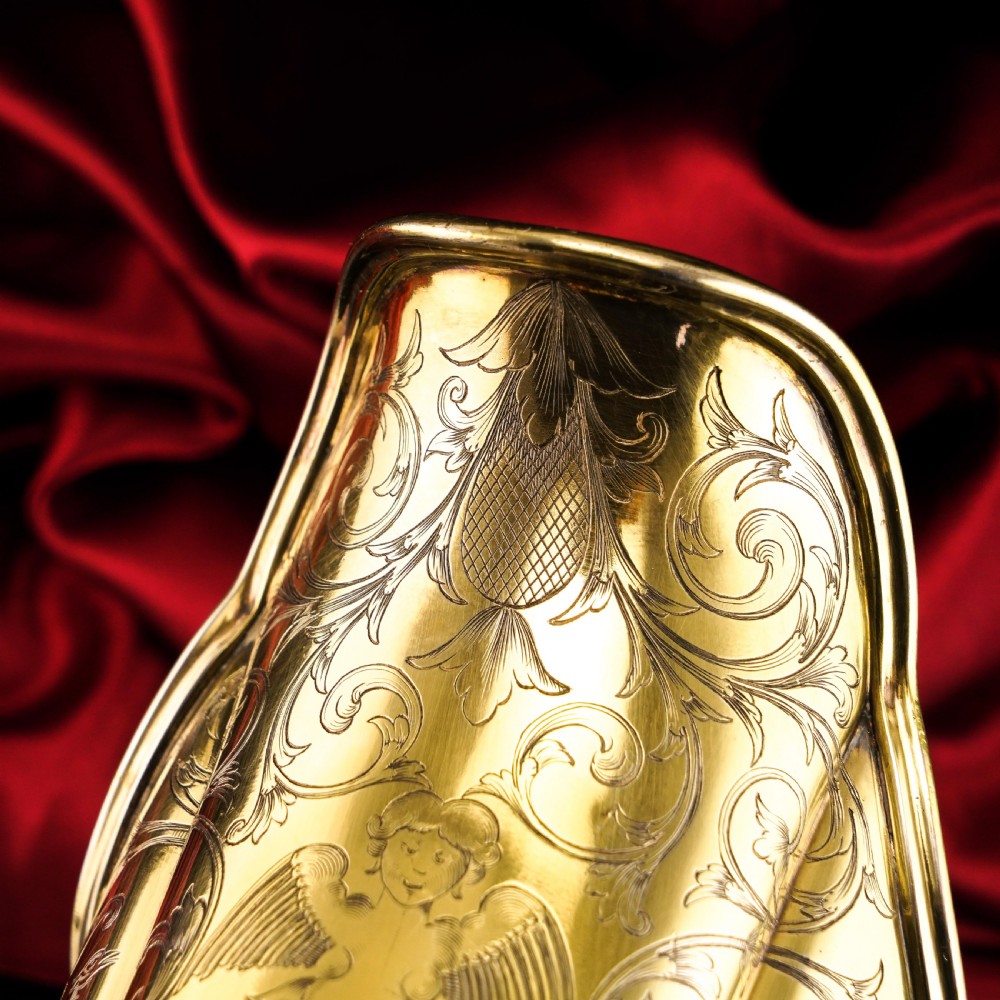 Magnificent Antique Victorian Solid Silver Gilt Ewer/Pitcher with Figural Engravings - Robert Garrard 1841 View XIV