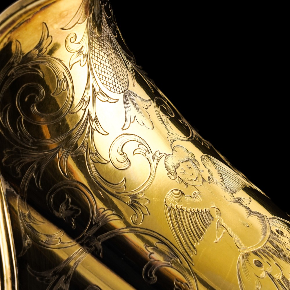 Magnificent Antique Victorian Solid Silver Gilt Ewer/Pitcher with Figural Engravings - Robert Garrard 1841 View XVII