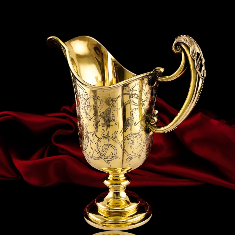 Magnificent Antique Victorian Solid Silver Gilt Ewer/Pitcher with Figural Engravings - Robert Garrard 1841 View XIX