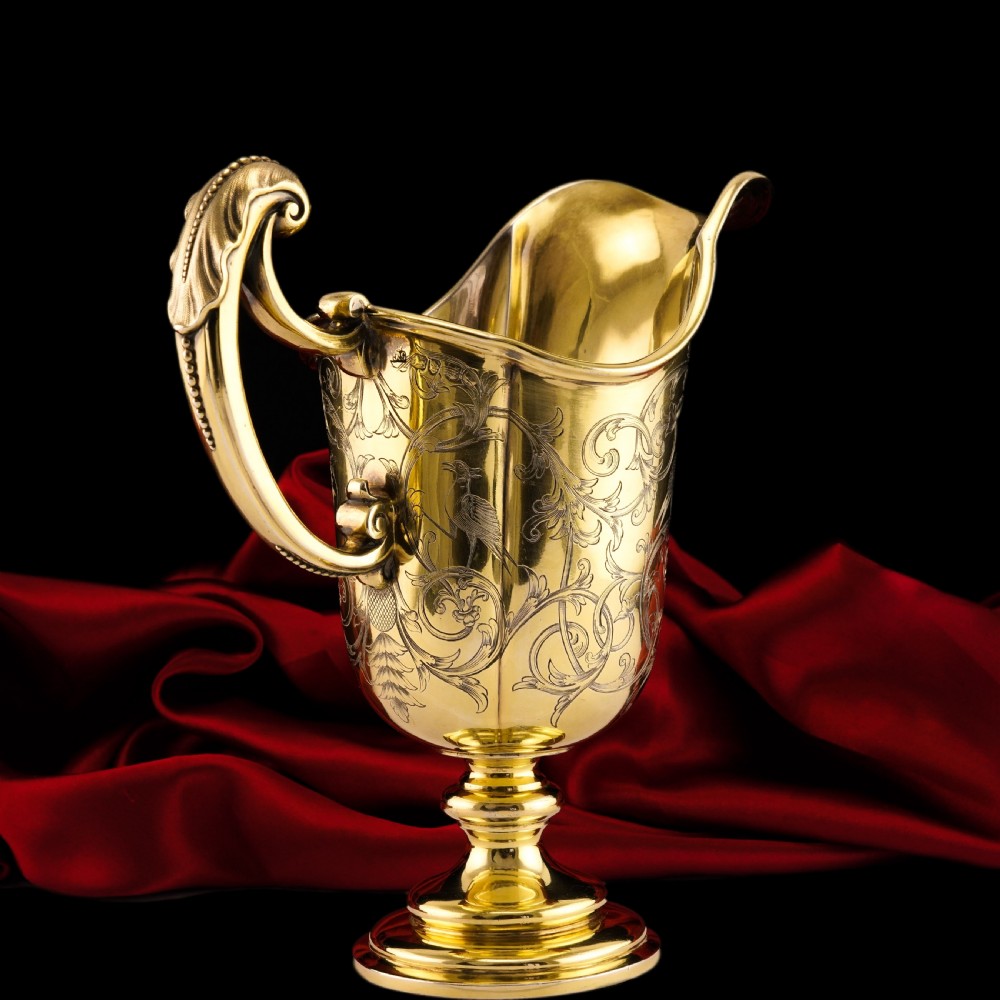 Magnificent Antique Victorian Solid Silver Gilt Ewer/Pitcher with Figural Engravings - Robert Garrard 1841 View XX