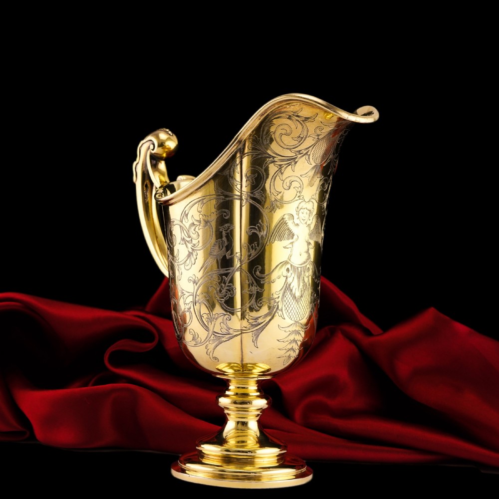 Magnificent Antique Victorian Solid Silver Gilt Ewer/Pitcher with Figural Engravings - Robert Garrard 1841 View XXI
