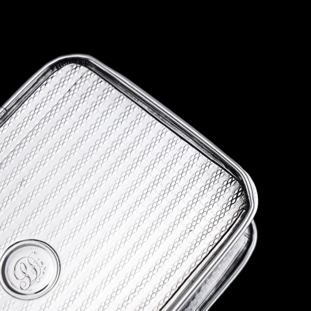 Large Antique Georgian Solid Silver Snuff Box with Engine Turned Motifs - London 1814 View XI