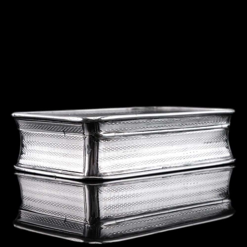 Large Antique Georgian Solid Silver Snuff Box with Engine Turned Motifs - London 1814 View XVII