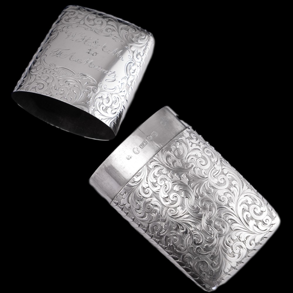Antique Victorian Solid Sterling Silver Cigar Cheroot Case - Nathaniel Mills 1842 View XIV