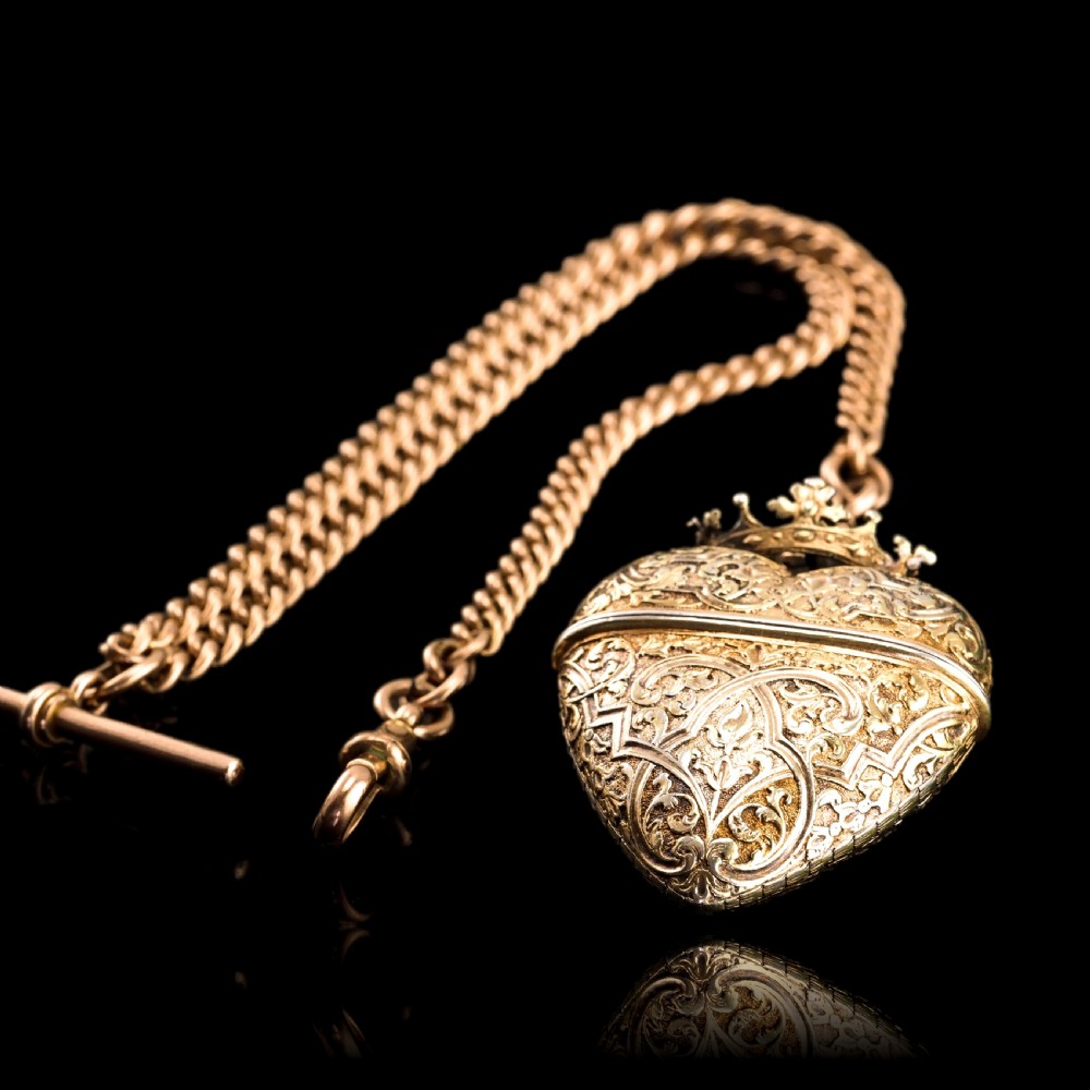 Antique 9ct Gold Albert Chain with T Bar 41cm 29.9g - Birmingham c.1910 View XX