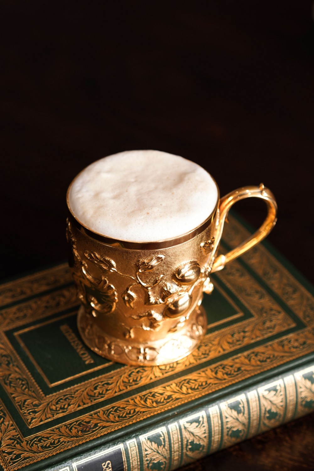 Antique Victorian Solid Silver Gilt Mug Cup Naturalistic Motif - Elkington & Co Ltd 1891 View XIII