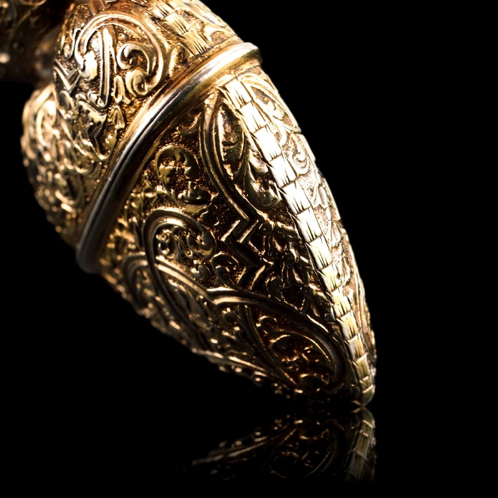 Antique Solid Silver Gilt Box Vinaigrette Heart Shaped - 18th Century View III