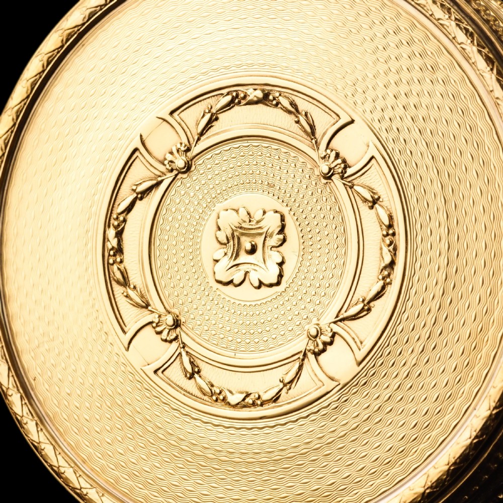 Antique French Large Solid Silver Gilt Circular Snuff Box/Tobacco Box - French 19th c. View V