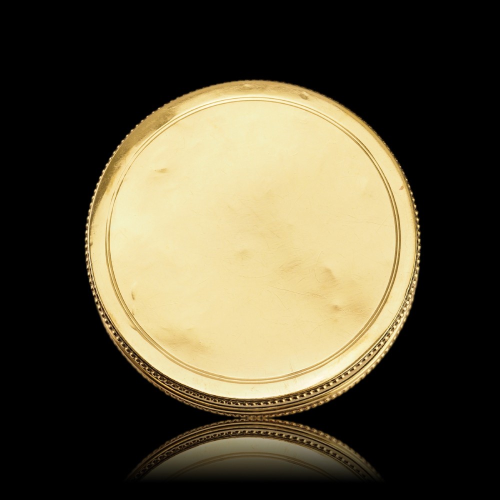 Antique French Large Solid Silver Gilt Circular Snuff Box/Tobacco Box - French 19th c. View XXIII