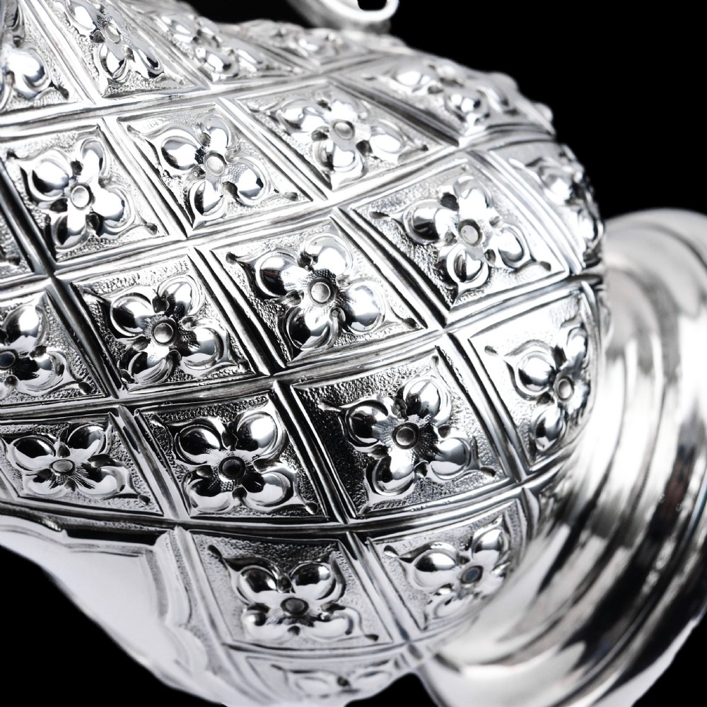 Antique Victorian Solid Silver Mug Abercorn/Pineapple Design - Martin Hall & Co 1868 View XVI