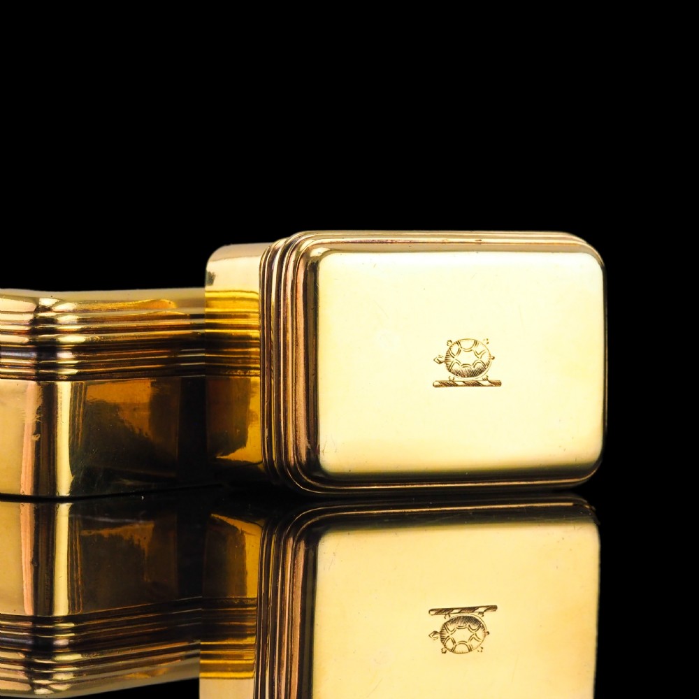 Antique Georgian Solid Silver Gilt Lidded Box/Snuff Box Pair - Archibald Douglas 1827 View VII